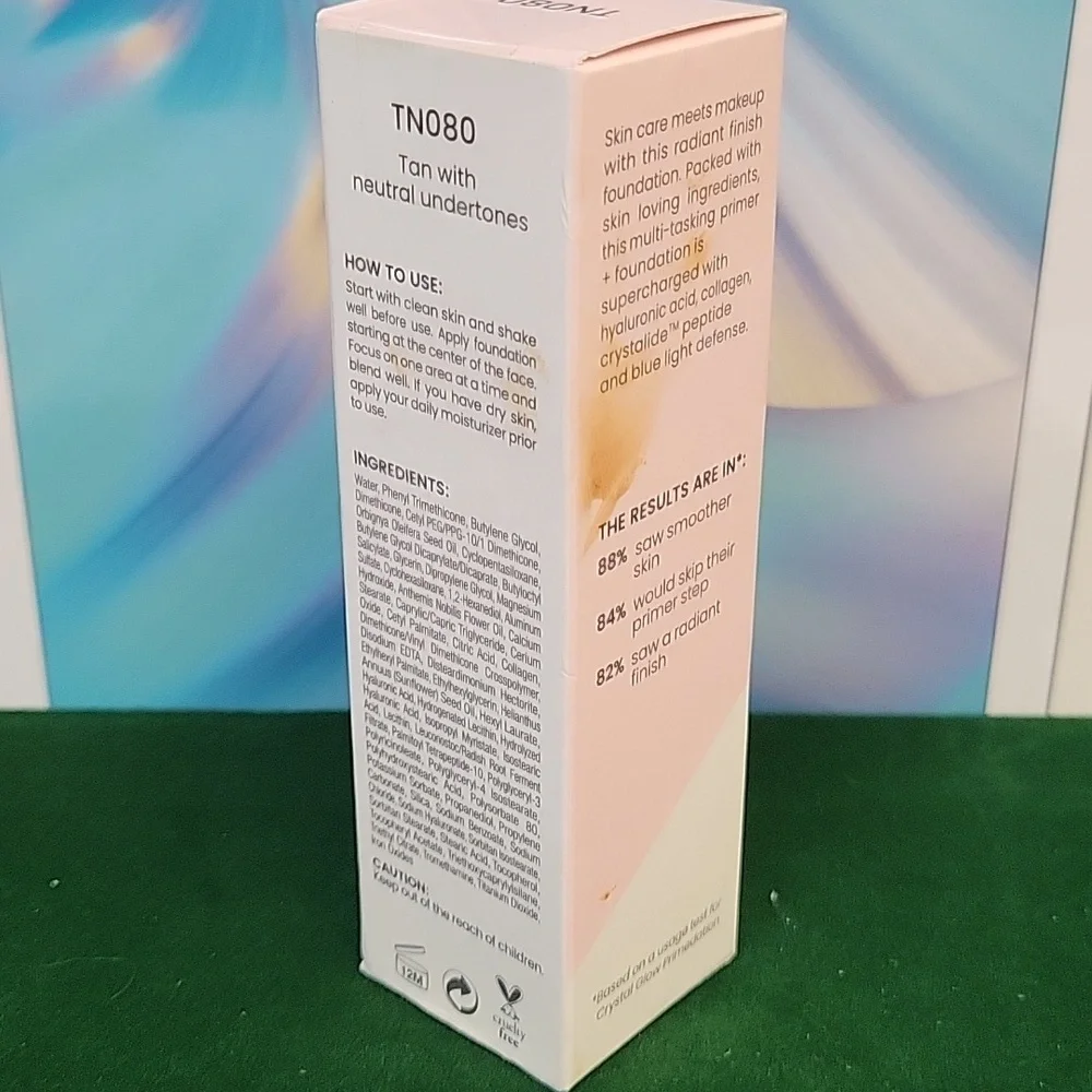 Joah Crystal Glow Peptide Infused Foundation New Sealed 30ml Bottle TN080